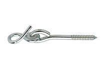 Bevestigingshaak houtdraad met kunststof bus verzinkt  width=