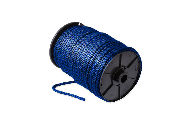 Bootlijn 3-strengs PP 12 mm blauw rol 55 meter