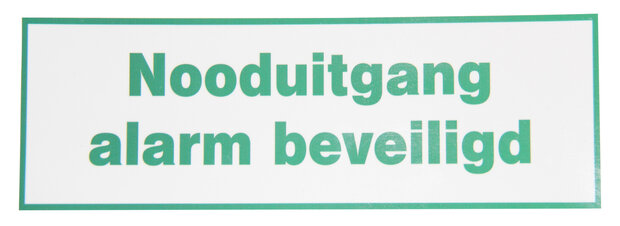 Pictogram &#039;Nooduitgang alarm beveiligd&#039; 209x98 mm