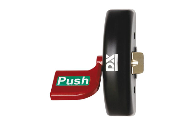 Anti-paniekpushpad 1-punts zijsluiting DX 501P-serie rood-zwart