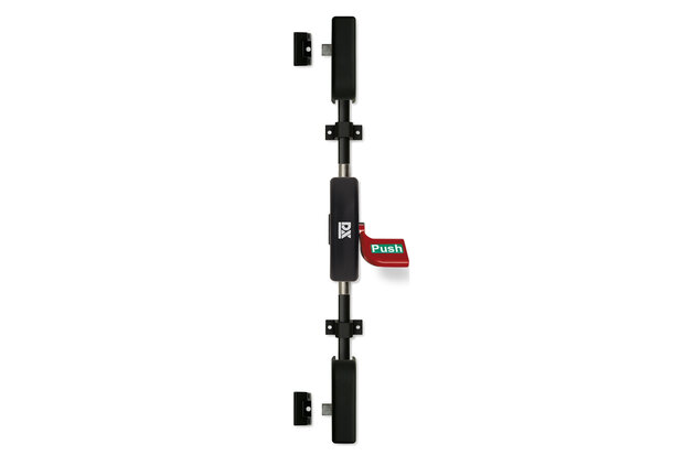 Anti-paniekpushpad 2-puntssluiting DX 522P-serie rood-zwart