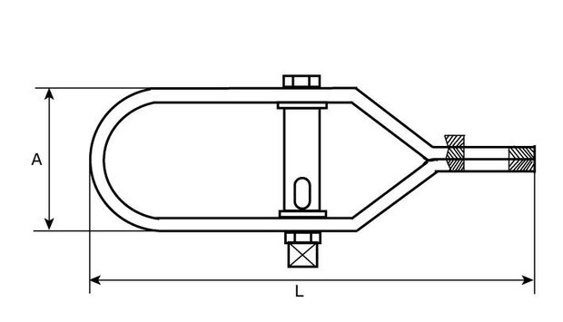 Draadspanner Nr 2 90 mm thermisch verzinkt