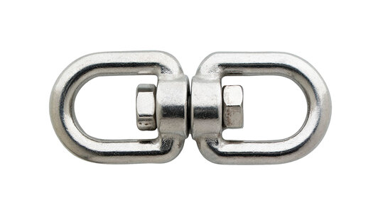 Wervel oog-oog 06 mm RVS AISI 316