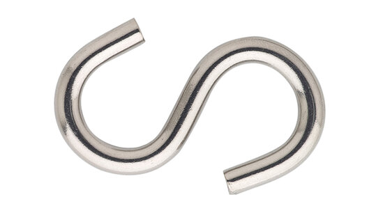 S-Haak 5 mm RVS AISI 316